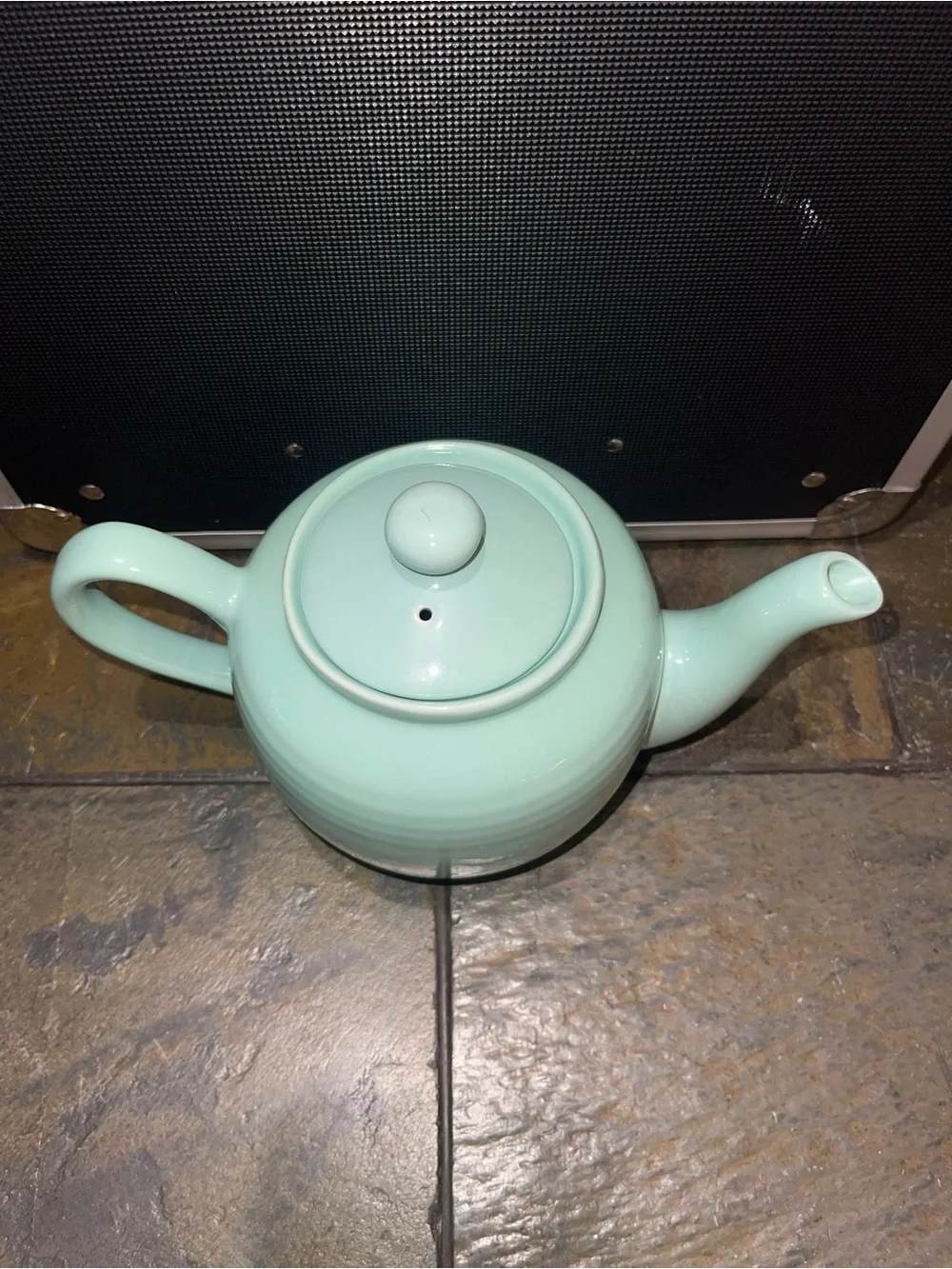 Old Amsterdam Porcelain Works Turquoise Blue Teapot